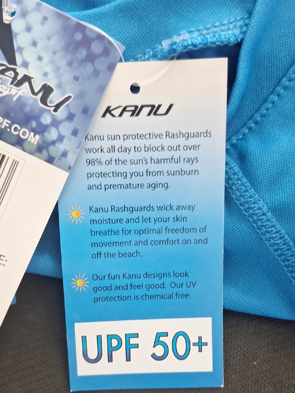 Kanu Surf Blue Men's UPF 50+ Performance Shirt Rashguard